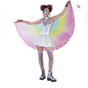 NEW Adult Rainbow Fabric Wings, Adult One Size Fit